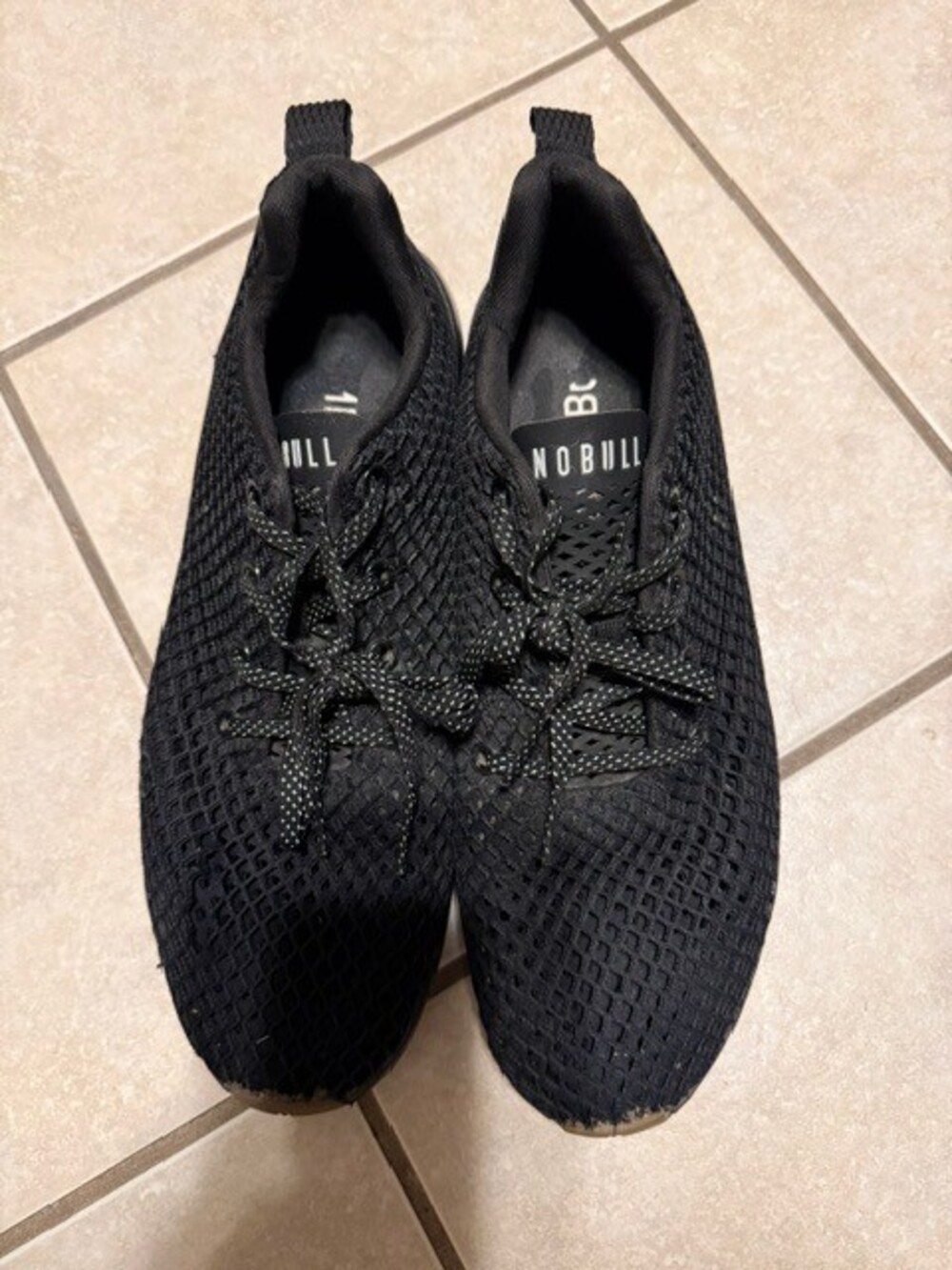 NOBULL Training Shoes Size 11 Black Mesh Athletic Sneakers